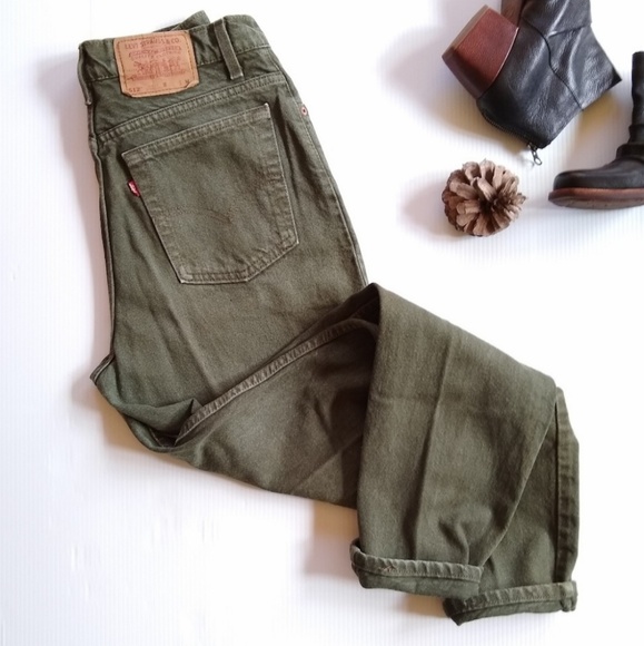 Levi's Denim - Vintage Levi's • 512 high rise olive mom jeans